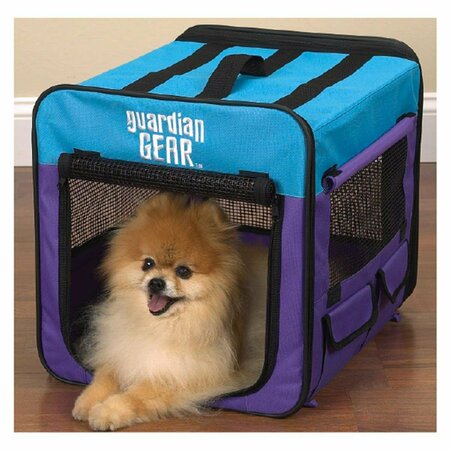 PET PALS Guardian Gear Collapsible Crate Xs Purple-Turq S PE392016